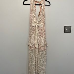 NWT for love and lemons maxi white lace dress